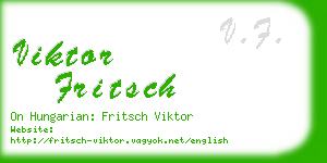 viktor fritsch business card